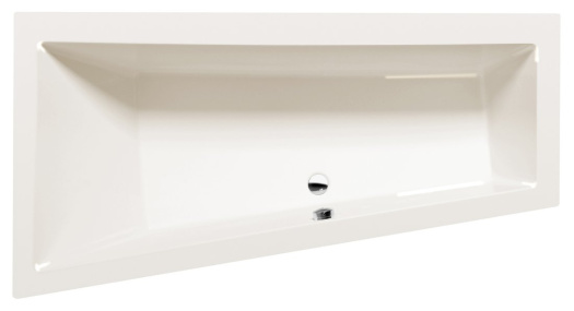 ANDRA L asymetrická vaňa 160x90x45cm, ivory