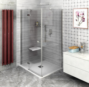 FORTIS štvorcová sprchová zástena 800x800 mm, L varianta