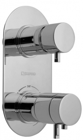 RHAPSODY podomietková sprchová termostatická batéria, 2 výstupy, chróm