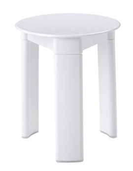 TRIO kúpeľňová stolička, priemer 33x40 cm, biely