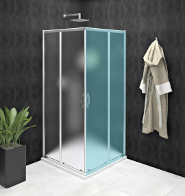 SIGMA SIMPLY sprchové dvere posuvné pre rohový vstup 900 mm, sklo BRICK