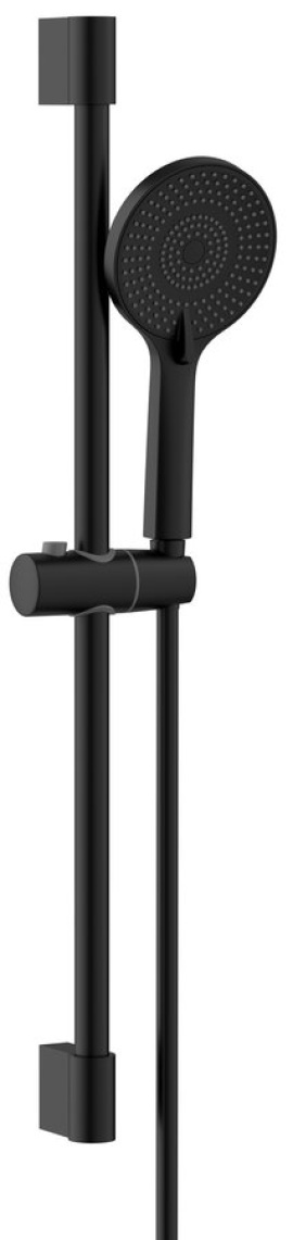 Sprchová súprava, posuvný držiak 700mm, čierny mat