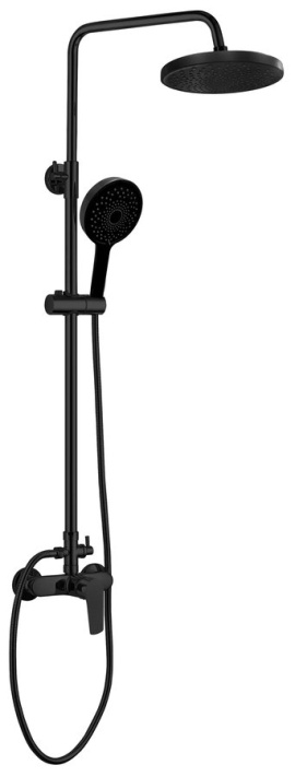 LOTTA sprchový stĺp s pákovou batériou, čierný mat