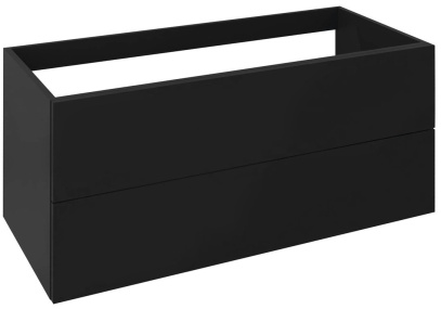 TREOS skrinka zásuvková 110x53x50,5cm, čierna matná (TS116)