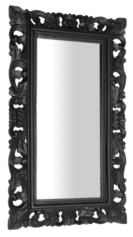 SAMBLUNG zrkadlo v ráme, 40x70cm, čierna