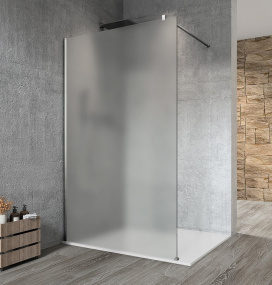VARIO CHROME jednodielna sprchová zástena na inštaláciu k stene, matné sklo, 700 mm