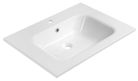 ARECA um&yacute;vadlo, liaty mramor, 71x51,5cm, biela