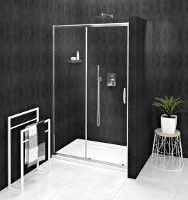 SIGMA SIMPLY sprchové dvere posuvné 1400mm, číre sklo
