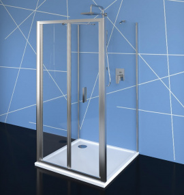 EASY sprchový kout tri steny 900x900mm, skladacie dvere, L/P varianta, číre sklo
