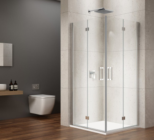 LORO štvorcová sprchová zástena 900x900 mm, rohový vstup