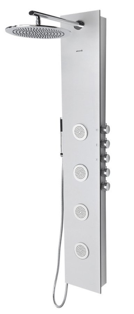 5SIDE ROUND sprchový panel 250x1550mm, 1300 Aluminium