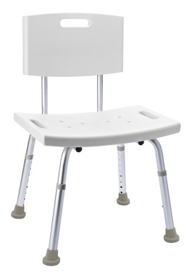 HANDICAP Stolička s operadlom, nastaviteľná výška, biela