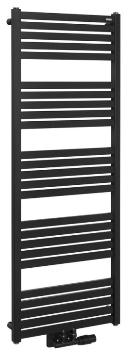 GRUNT vykurovacie teleso 500x1330 mm, stredové pripojenie, čierny mat