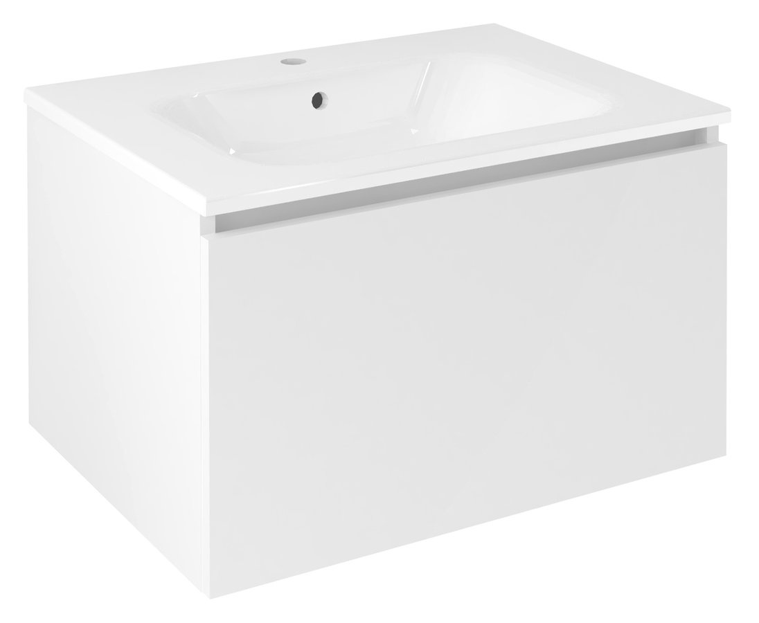 LOREA umývadlová skrinka 70x44x51,2cm, 1x zásuvka, biela mat