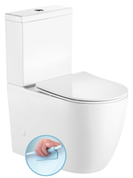 INFINITY RIMLESS WC kombi misa s nádržkou, spodný/zadný odpad, biela