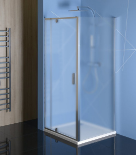 Easy Line obdĺžniková/štvorcová sprchová zástena pivot dvere 900-1000x900mm L/P,brick sklo