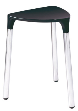 YANNIS kúpeľňová stolička, 37x43,5x32,3 cm, čierna