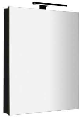 GRETA galérka s LED osvetlením, 60x70x14cm, čierna matná