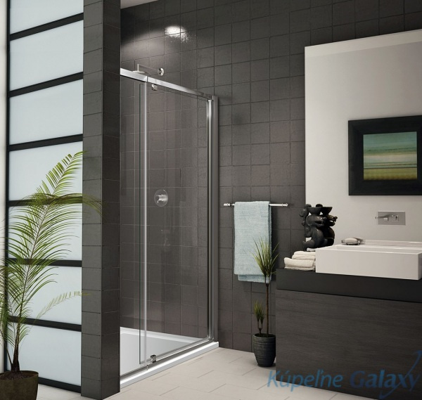 Family B5 80cm sklo grape, dvere otváracie s pevnou časťou