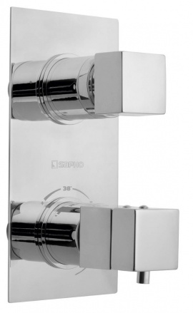 LATUS podomietková sprchová termostatická batéria, 2 výstupy, chróm