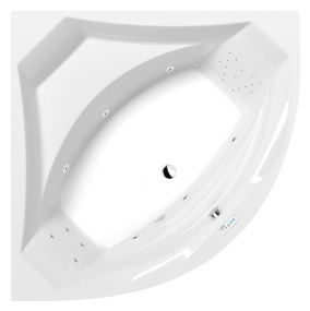 ROSANA hydromas&aacute;žna vaňa, 150x150x49cm, Highline Hydro, chr&oacute;m