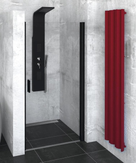 ZOOM LINE BLACK sprchové dvere 800mm, číre sklo
