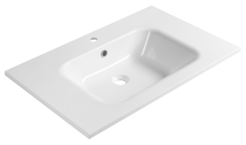 ARECA um&yacute;vadlo, liaty mramor, 81x51,5cm, biela