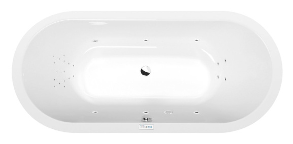 VIVA O hydromas&aacute;žna vaňa, 175x80x47cm, Highline Hydro, chr&oacute;m