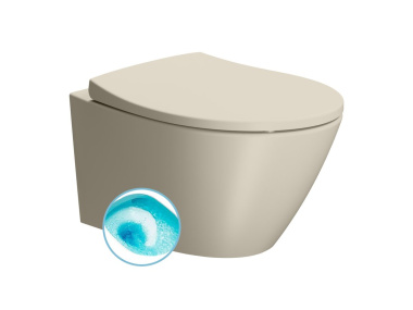 MODO závesná WC misa, Swirlflush, 37x52cm, creta dual-mat