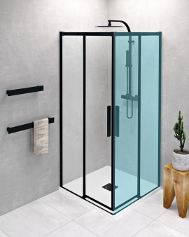 ALTIS LINE BLACK sprchové dvere 780-800mm, výška 2000mm, číre sklo