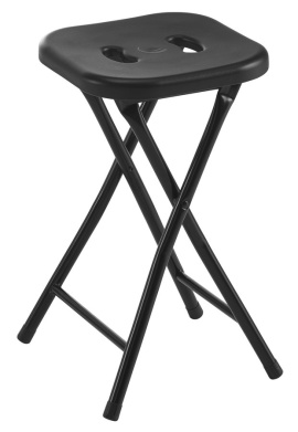 Kúpeľňová stolička, 26x45,5x26cm, čierna