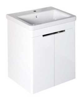 ELLA umývadlová skrinka 56,5x65x43cm s umývadlom CITY, 2x dvierka, biela (70065)