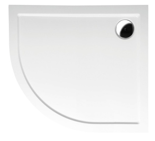 RENA R sprchová vanička z liateho mramoru, štvrťkruh 90x80x4cm, R550, pravá, bie