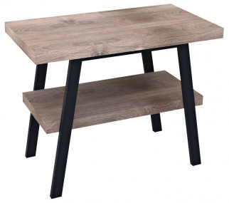 TWIGA umývadlový stolík 100x72x50 cm, čierna matná/orech rustik