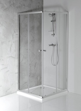 AGGA štvorcová sprchová zástena 800x800mm, číre sklo