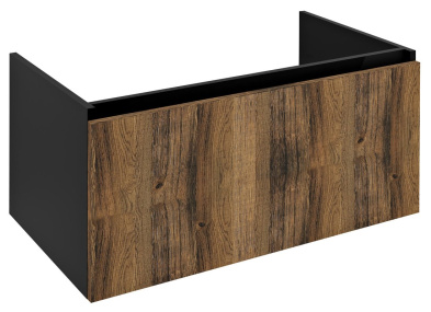 LOREA umývadlová skrinka 90x44x51,2cm, 1x zásuvka, dub collingwood/čierna matná