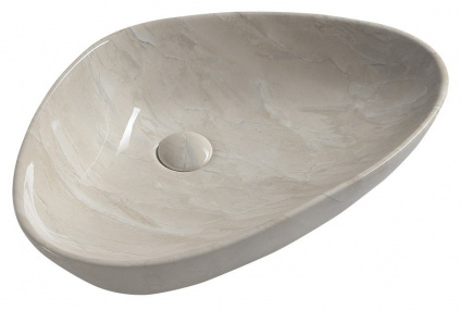 DALMA keramické umývadlo na dosku 58,5x39 cm, marfil