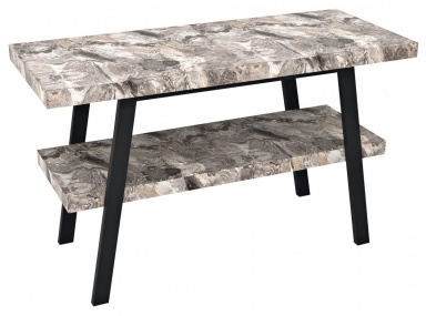TWIGA umývadlový stolík 130x72x50 cm, čierna matná/šedý kameň