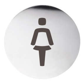 WC ženy označenie Ø 75mm, nerez lesk