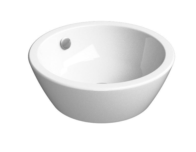 PURA keramické umývadlo priemer 40cm, na dosku