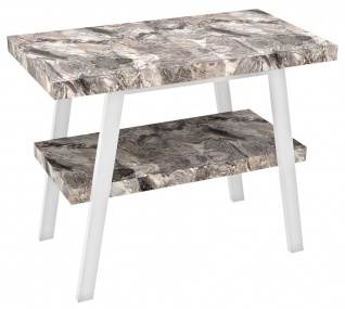 TWIGA umývadlový stolík 100x72x50 cm, biela matná/šedý kameň