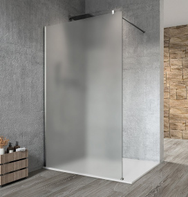 VARIO CHROME jednodielna sprchová zástena na inštaláciu k stene, matné sklo, 1000 mm