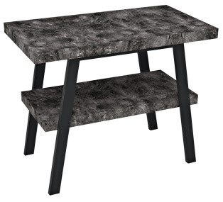TWIGA umývadlový stolík 100x72x50 cm, čierna matná/štiepaný kameň