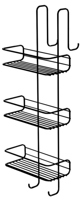 CHROM LINE závesná sprchová polica, 240x680x220mm, čierna mat