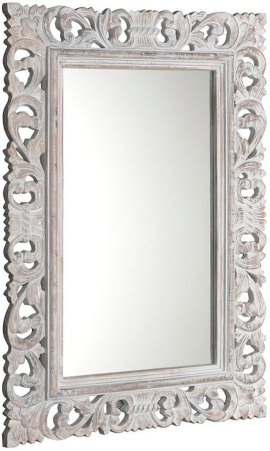 SCULE zrkadlo v ráme, 80x120cm, biela