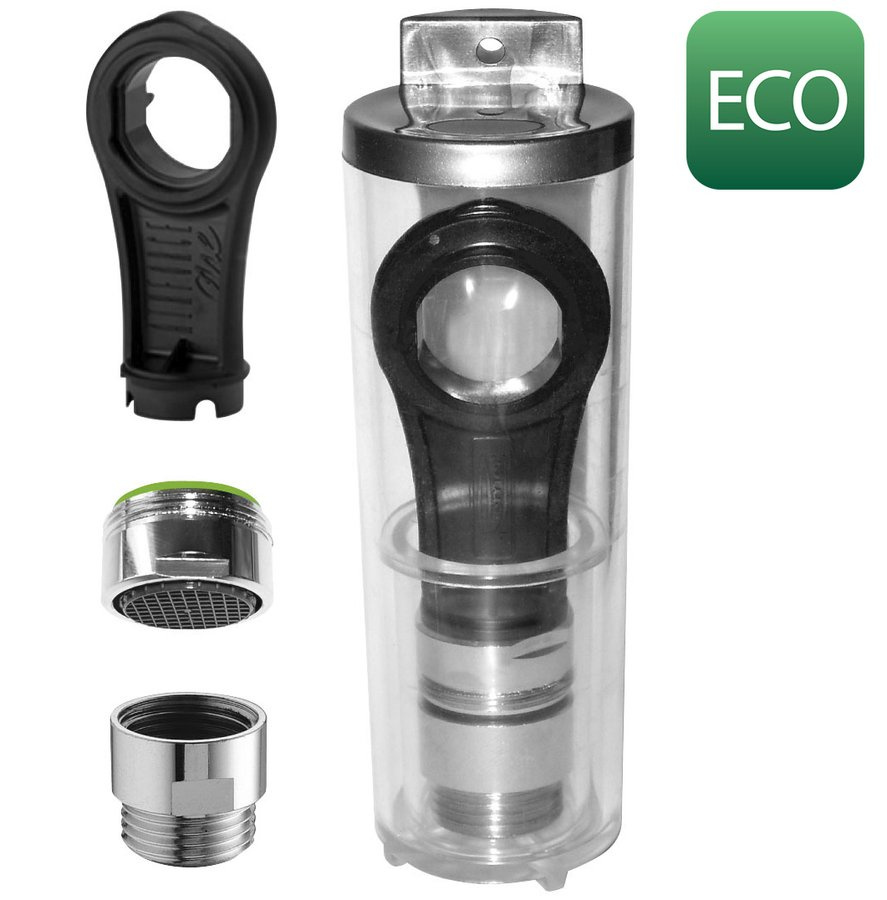 ECO SET redukcia pre sprchovú hadicu 6 l/min, perlátor 6 l/min, vonkajší závit M24x1 a kľúč, chróm
