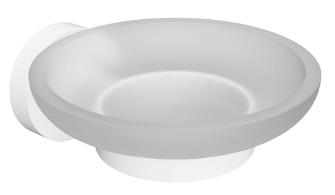 X-ROUND WHITE mydlenička, mliečne sklo, biela mat
