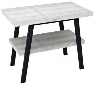 TWIGA umývadlový stolík 100x72x50 cm, čierna matná/dub starobiely