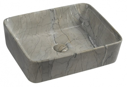 DALMA keramické umývadlo na dosku 48x38 cm, grigio