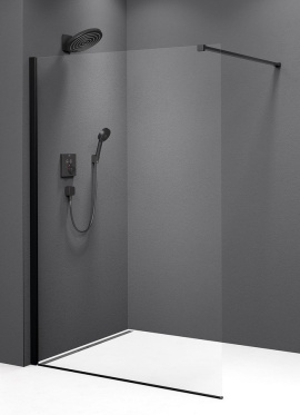 MODULAR SHOWER BLACK stena na inštaláciu na múr, jednodielna, 1000 mm